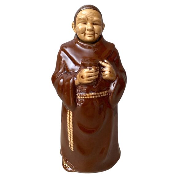 Vintage 1950s Friar Monk Decanter: Mid-Century Ceramic Barware - Picture 10 of 11